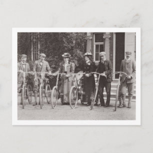 Carte Postale Groupe d'edwardiane bicyclique, early 1900 s (b/w
