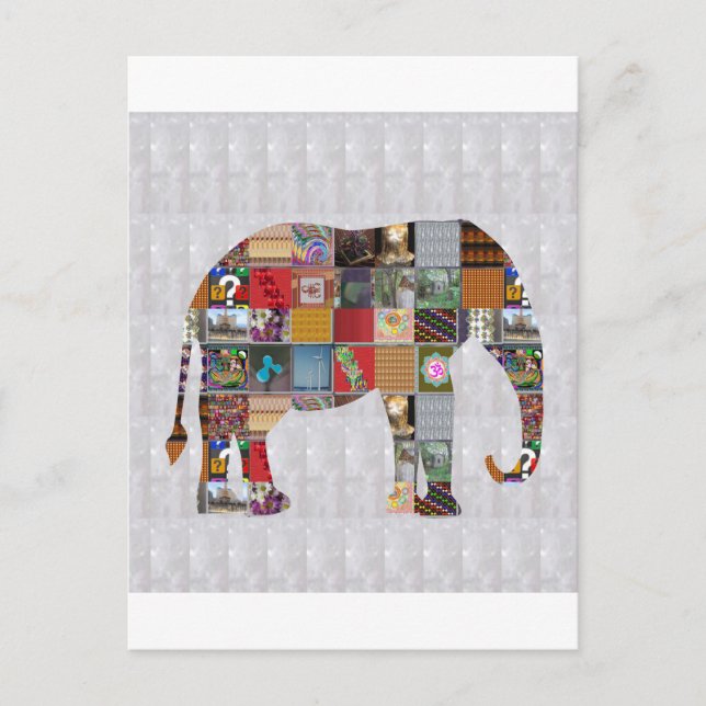 Carte Postale GROUPE ELEPHANT à bas prix GRANDcard NVN491 (Devant)
