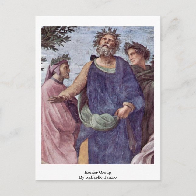 Carte Postale Groupe Homer Par Raffaello Sanzio (Devant)