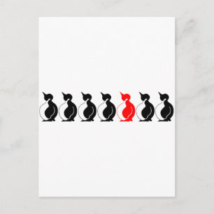 Carte Postale Groupe Pingouin rond