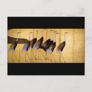 Carte Postale Grue, Ogata Korin Art japonais