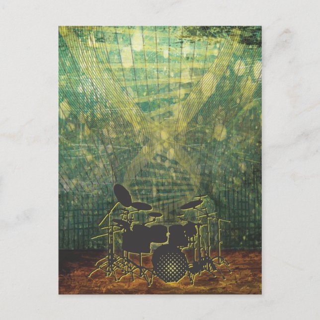 Carte Postale grunge à affiche à tambour 1b (Devant)