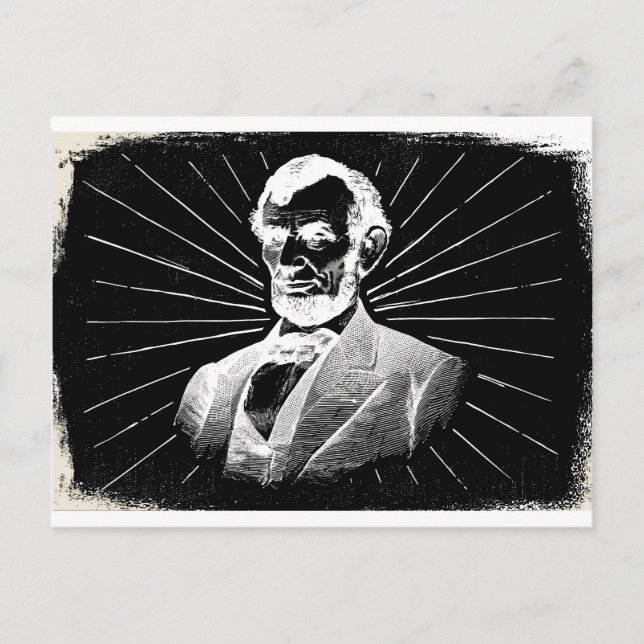 Carte Postale grunge abraham lincoln (Devant)