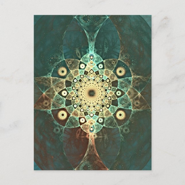 Carte Postale Grunge fractal (Devant)