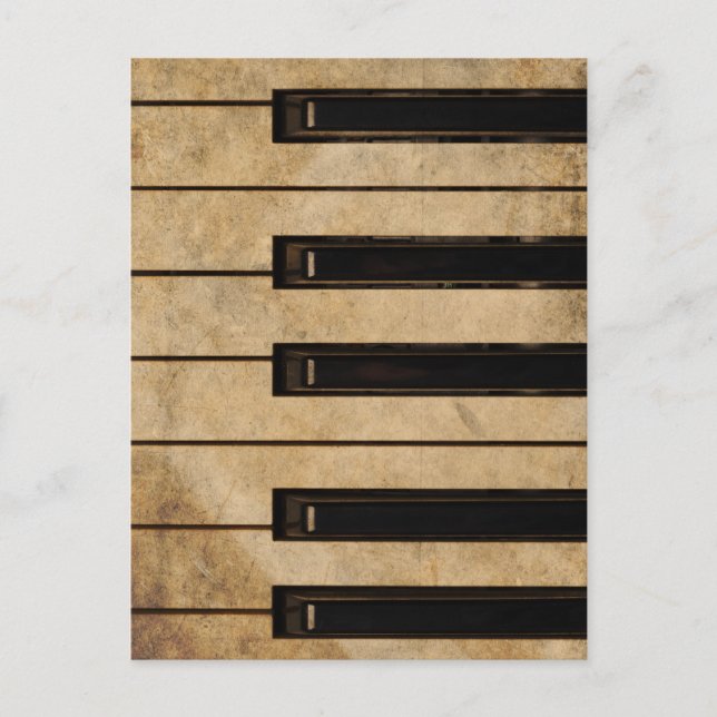 Carte Postale Grunge piano vintage (Devant)