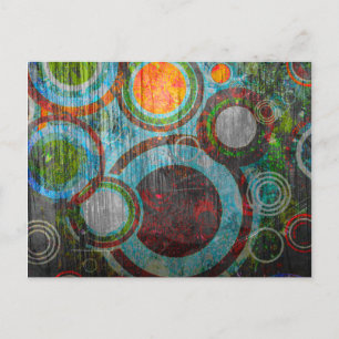 Carte Postale Grunge Retro Circles