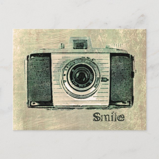 Carte postale Grunge Vintage Caméra (Devant)