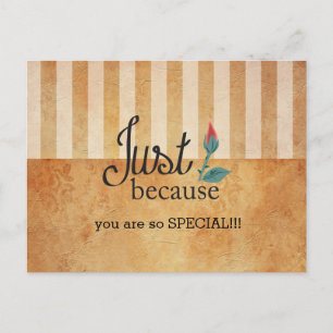Carte Postale Grunge Vintage Lignes Rayures   Juste Parce Que