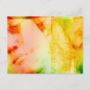 Carte postale grunge visage de statue angélique vi