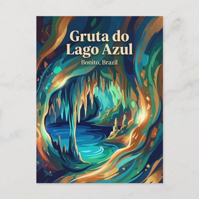 Carte Postale Gruta do Lago Azul Brazil (Devant)