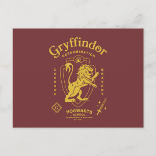 Carte Postale GRYFFINDOR™ Détermination Courage Bravoure Armoiri