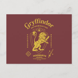 Carte Postale GRYFFINDOR™ Détermination Courage Bravoure Armoiri
