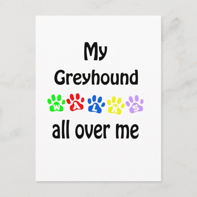 Carte Postale Gryhound Walks Design (Devant)