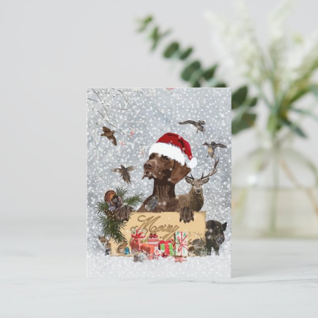 Carte Postale Gsp, Noël de chien (Debout devant)