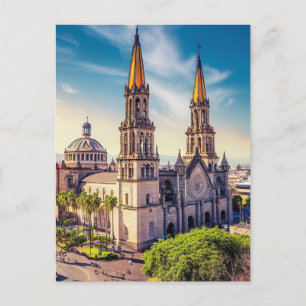 Carte Postale Guadalajara, Jalisco, Cathédrale de Mexico