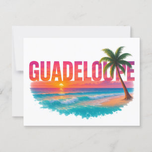 Carte Postale Guadeloupe Coucher de Soleil Tropical 