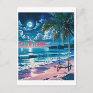 Carte Postale Guadeloupe : Nuit Enchantée sur la Plage Tropicale