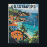 Carte Postale Guadeloupe Sérène Aquarelle Île<br><div class="desc">Capturez la beauté tranquille de la Guadeloupe avec cette carte postale d'île aquarelle exquise. Les teintes vibrantes évoquent les couchers de soleil des Caraïbes, les plages bordées de palmiers et les paysages tropicaux luxuriants. Que vous envoyiez des vœux chaleureux ou que vous décoriez votre espace, cette carte postale donne vie...</div>