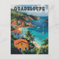 Guadeloupe Sérène Aquarelle Île 