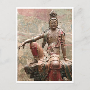 Carte Postale Guanyin Bodhisattva Ancien bouddhisme chinois
