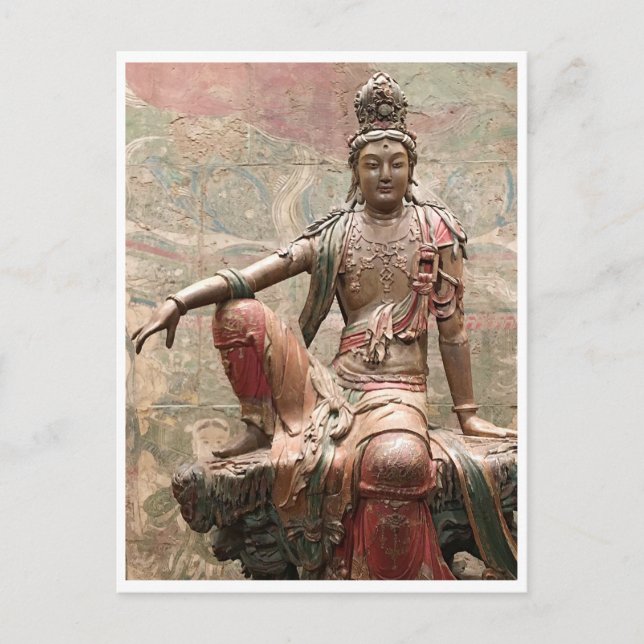 Carte Postale Guanyin Bodhisattva Ancien bouddhisme chinois (Devant)