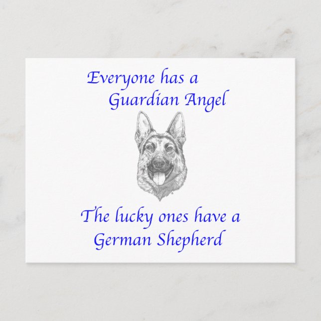 CARTE POSTALE GUARDIAN ANGEL ALLEMAND SHEPHERD (Devant)