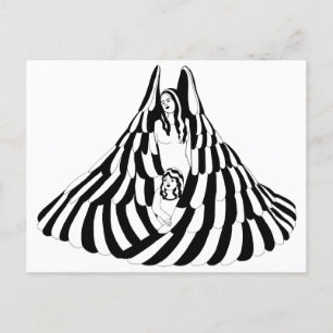 Carte Postale Guardian Angel Femme avec petite fille Art