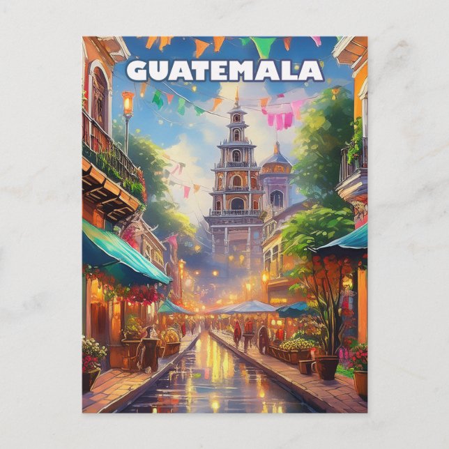 Carte Postale Guatemala Ciudad, entre volcans et mémoire vivante (Devant)