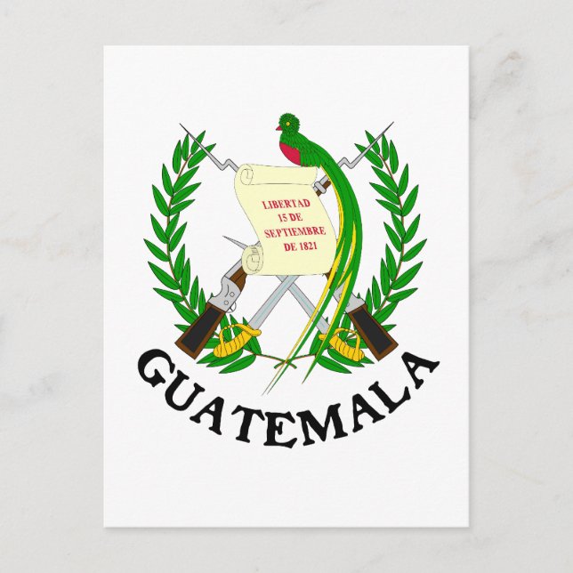 Carte Postale GUATEMALA - emblème/drapeau/armoiries/symbole (Devant)