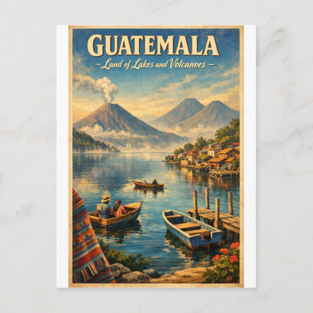 Carte Postale GUATEMALA – Terre de lacs et de volcans (Devant)