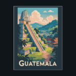 Carte Postale Guatemala Tikal National Park Illustration Voyage<br><div class="desc">Guatémaltèque design de voyage vectoriel rétro. De la beauté coloniale d'Antigua aux rives mystiques du lac Atitlán,  le Guatemala est une véritable merveille d'Amérique centrale.</div>