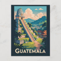 Guatemala Tikal National Park Illustration Voyage