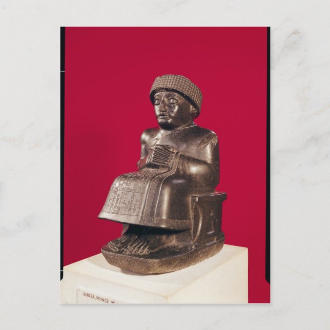 Carte Postale Gudea, Prince de Lagash, dédiée à (Devant)