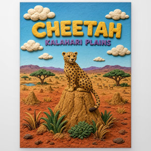 Carte Postale Guépard Kalahari Plains Moderne KlayKoo