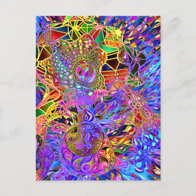 Carte Postale Guérir la tortue de rêve Art (Devant)