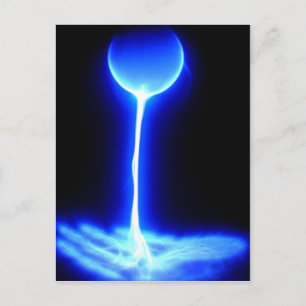 Carte Postale Guérison main avec la source d'énergie bleu blanc