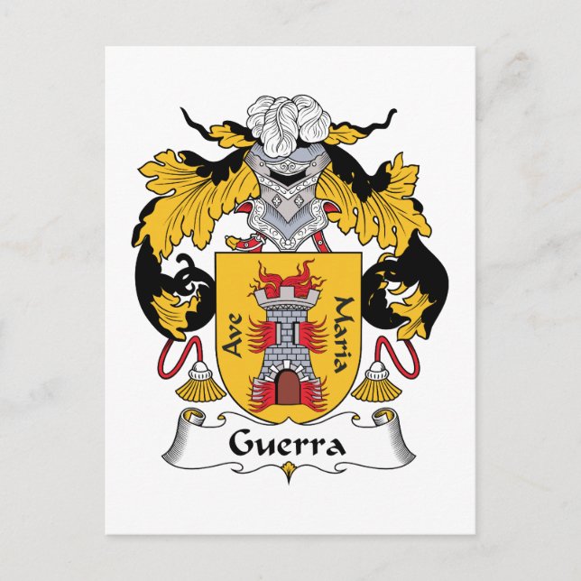 Carte Postale Guerra Family Crest (Devant)