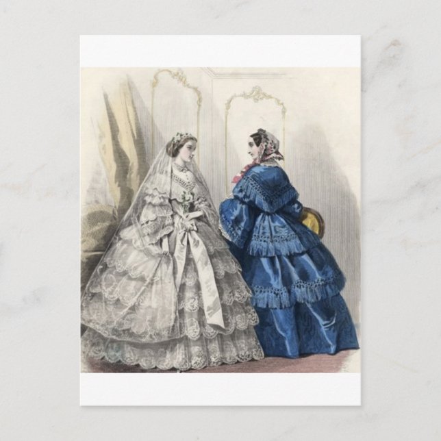 Carte Postale Guerre civile Antebellum Fashion Dames Ball Gown (Devant)