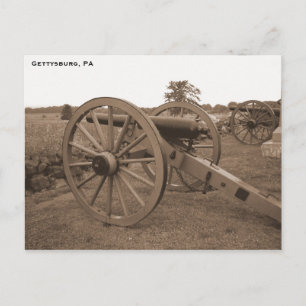 Carte Postale Guerre civile Cannon, Gettysburg, PA