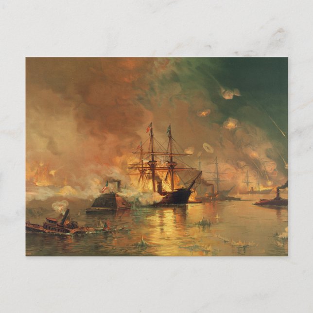 Carte Postale Guerre de Sécession : prise de La Nouvelle-Orléans (Devant)