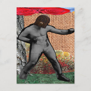 Carte Postale Guerre & Paix & Le Narcissique (Collage Surréalist
