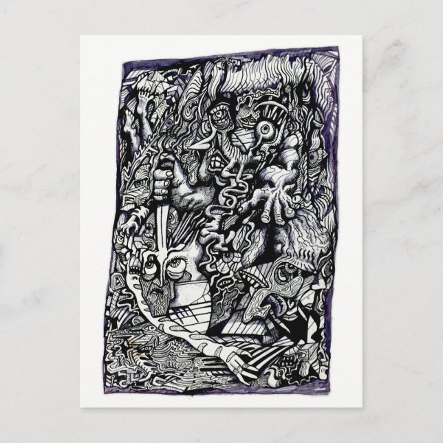 Carte Postale Guerrier Alpha, par Brian Benson (Devant)