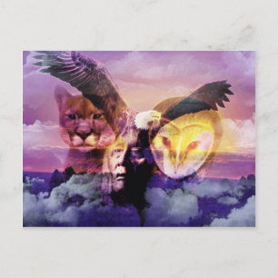 Carte Postale Guerrier amérindien