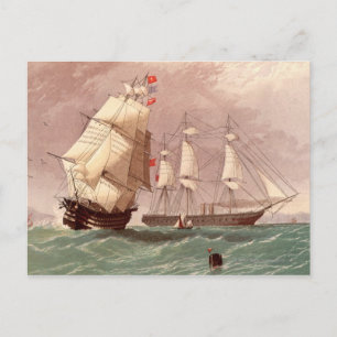 Carte Postale Guerrier britannique du navire de guerre HMS