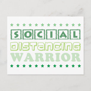 CARTE POSTALE GUERRIER DE DISTANÇAGE SOCIAL