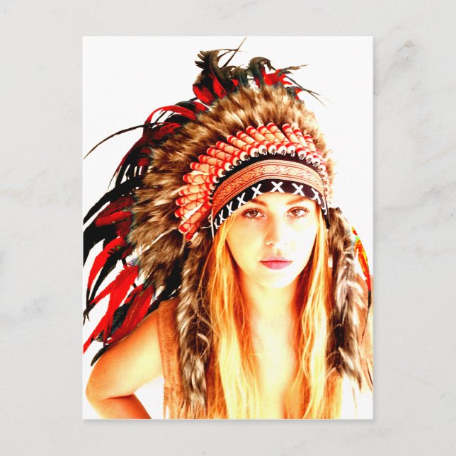 Carte Postale Guerrier indien (Devant)