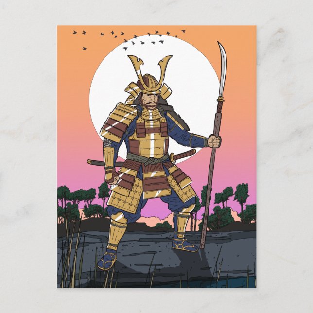 Carte Postale Guerrier samouraï  (Devant)