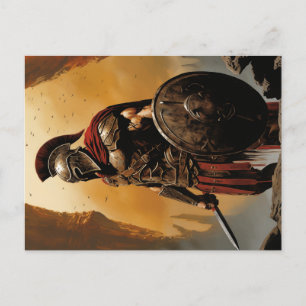 Carte Postale Guerrier spartiate