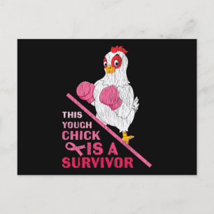 Carte Postale Guerrière drôle survivante du cancer du sein fille