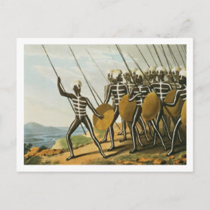 Carte Postale Guerriers du Nouveau-Brunswick gravés par M. Dubou
